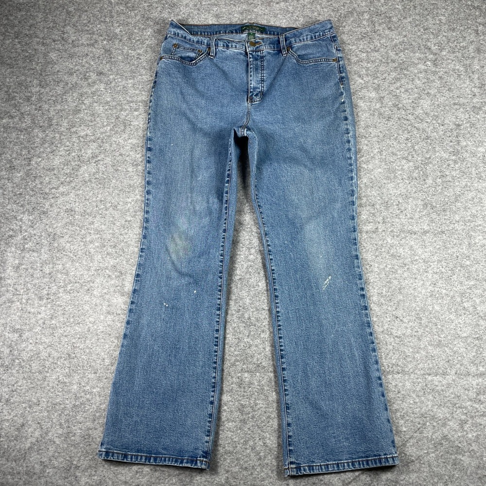 Lauren Ralph Lauren Jeans Womens 12 Blue Classic Bootcut Medium Wash Stretch